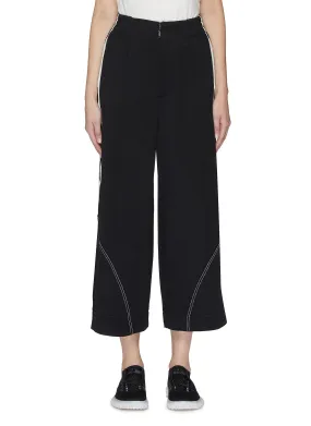 3-Stripes outseam panelled culottes - Y-3 - Black