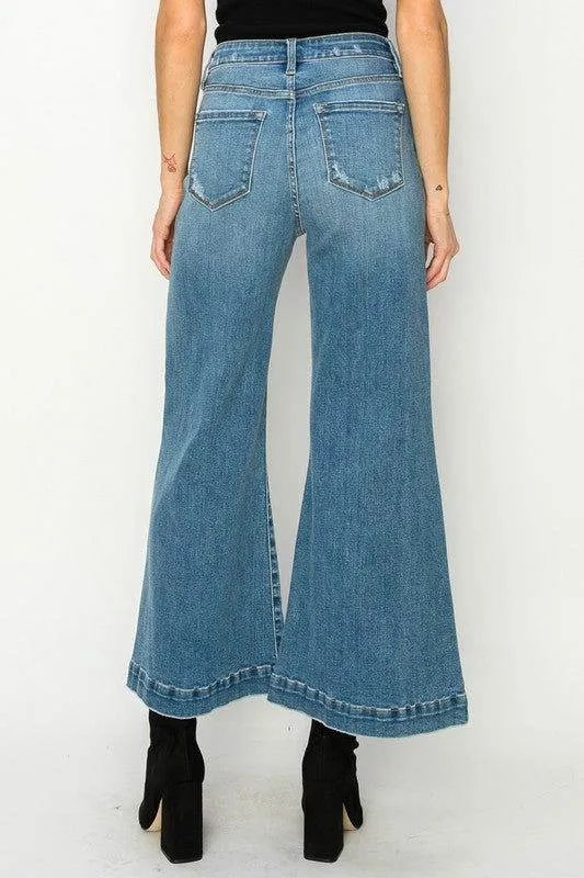 Artemis Vintage High Rise Crop Palazzo Jeans