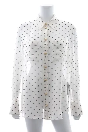 Balmain Polka Dot Silk Blouse