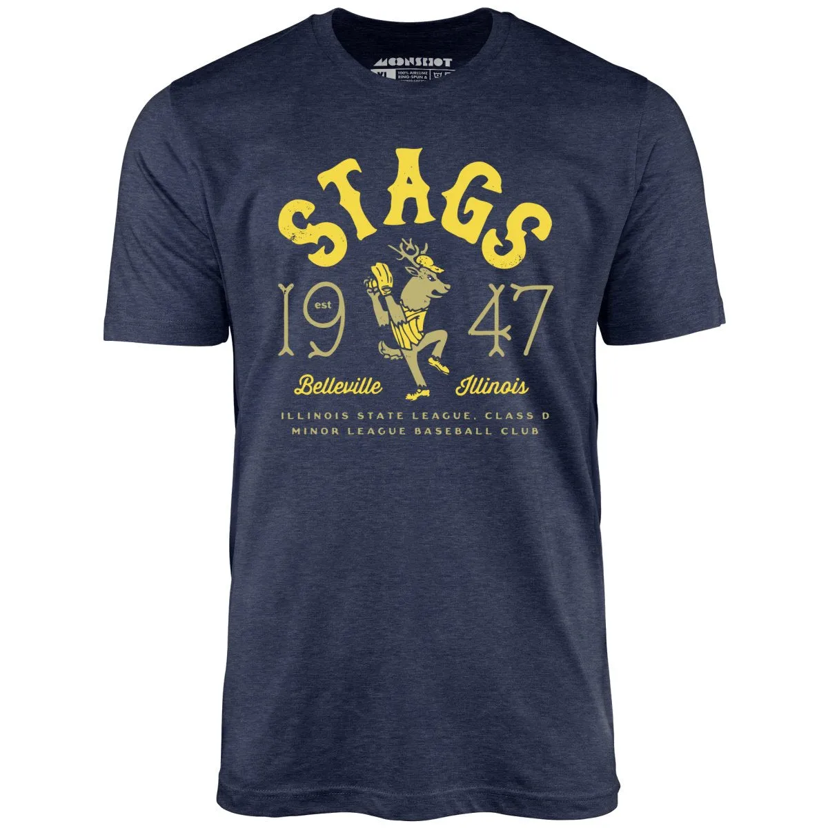 Belleville Stags - Illinois - Vintage Defunct Baseball Teams - Unisex T-Shirt