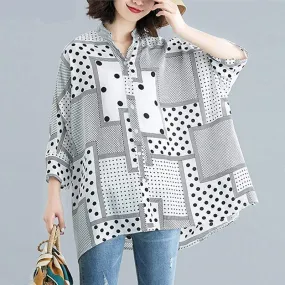 Black and White Polka Dot Blouse