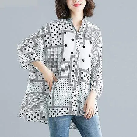 Black and White Polka Dot Blouse