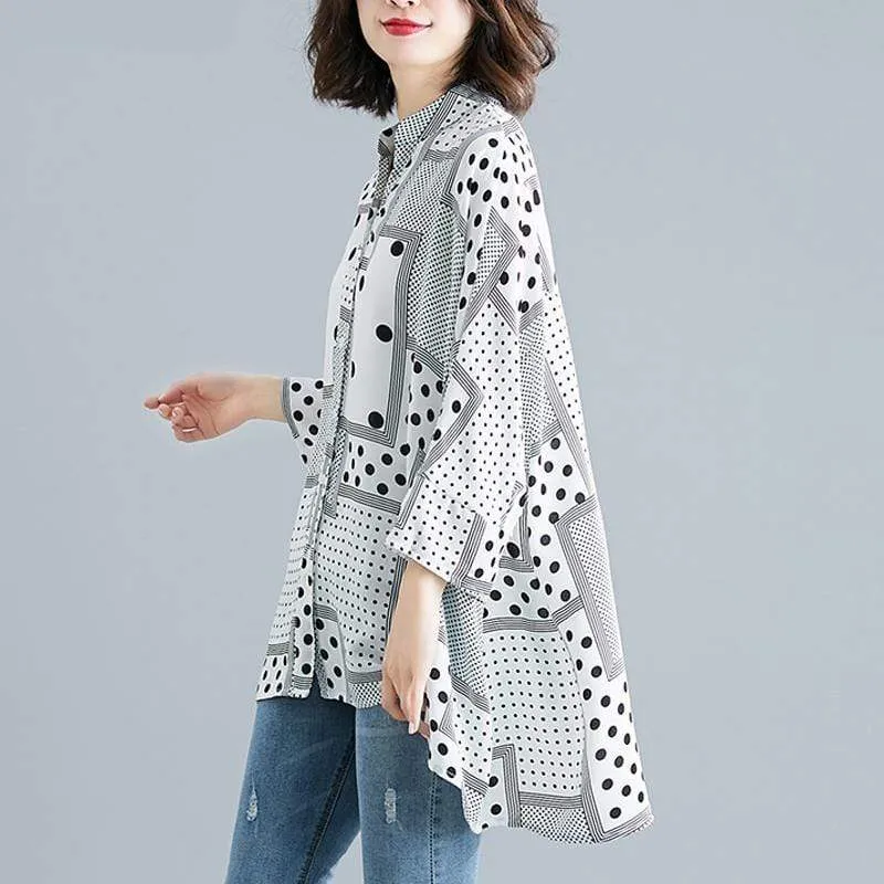 Black and White Polka Dot Blouse