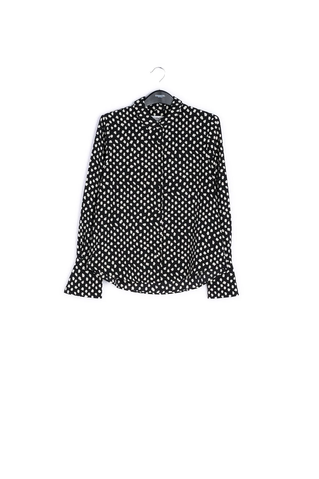 Black polka dot shirt