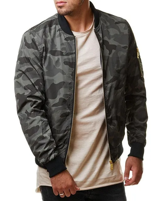 Camo lit bomber jacket