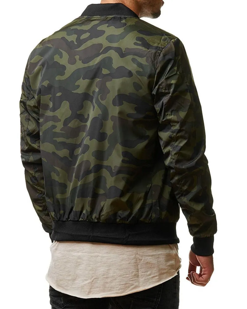 Camo lit bomber jacket