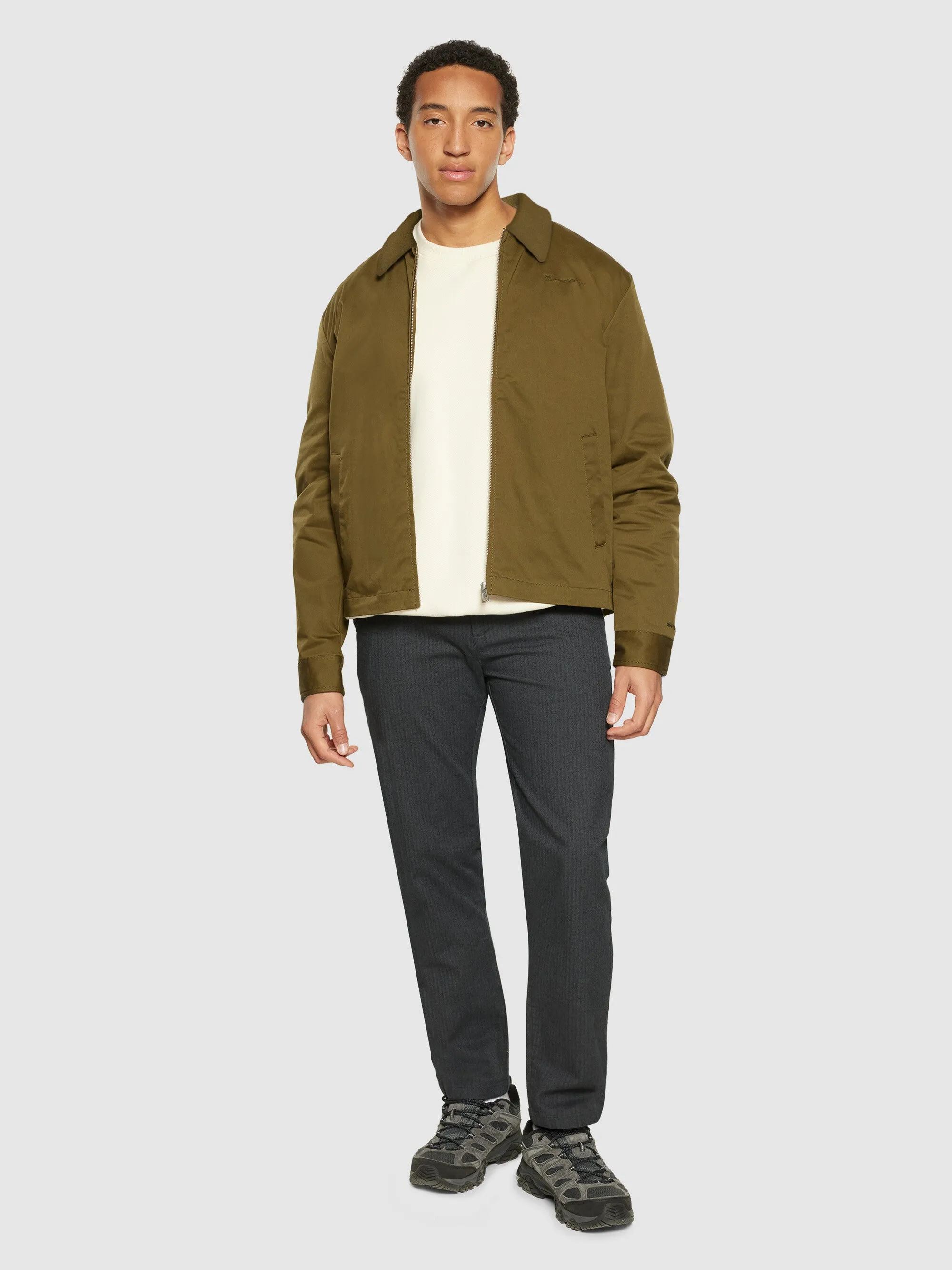 Canvas bomber jacket - GOTS - Dark Olive