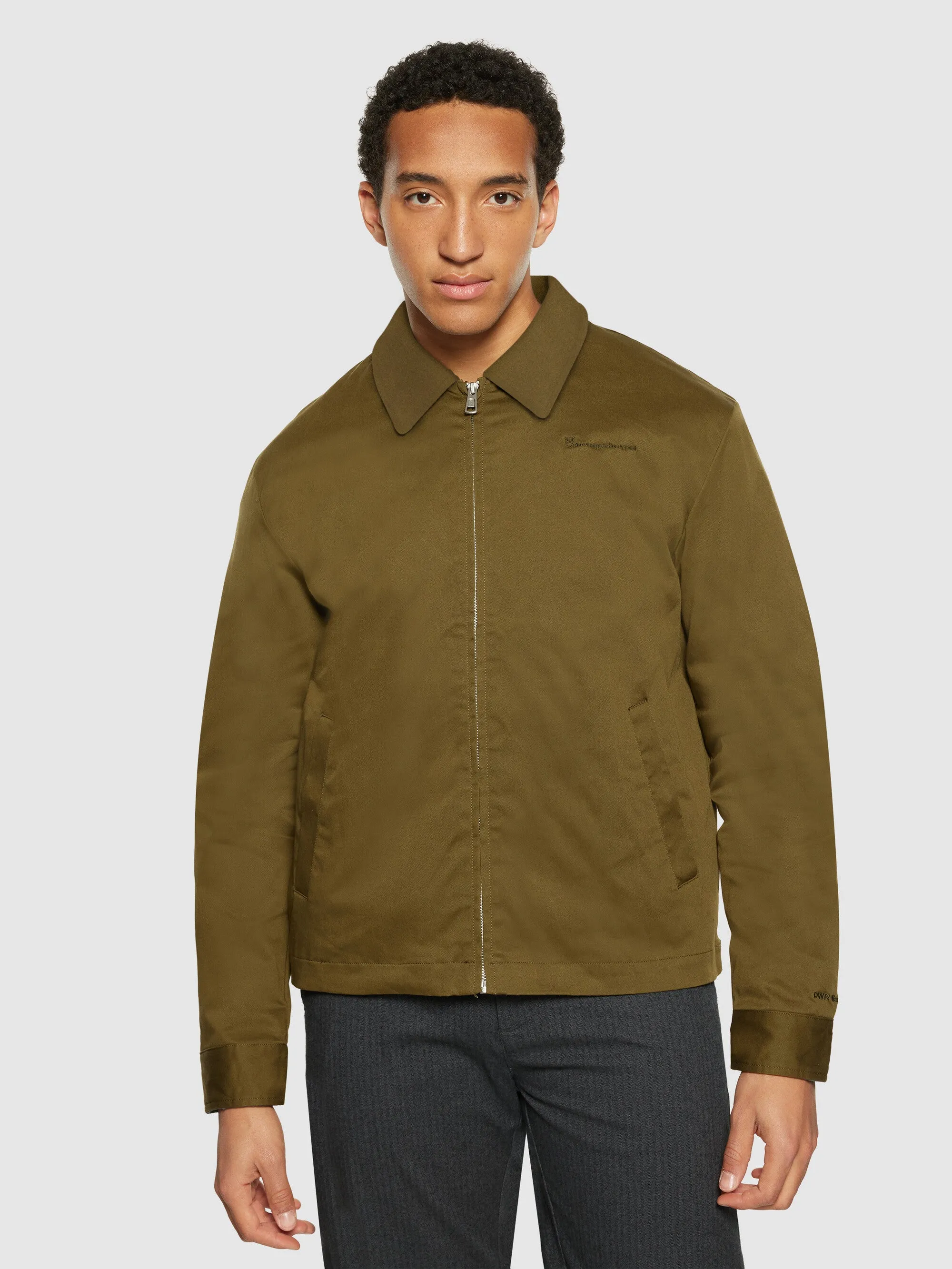 Canvas bomber jacket - GOTS - Dark Olive