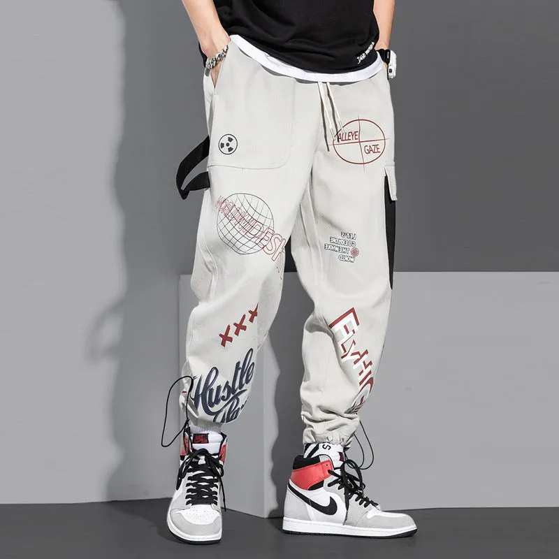 Cargo Pants Long Loose Trendy Sport Plus Size Ankle-Length Pants