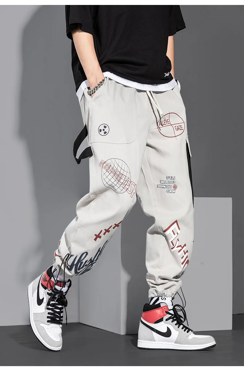 Cargo Pants Long Loose Trendy Sport Plus Size Ankle-Length Pants