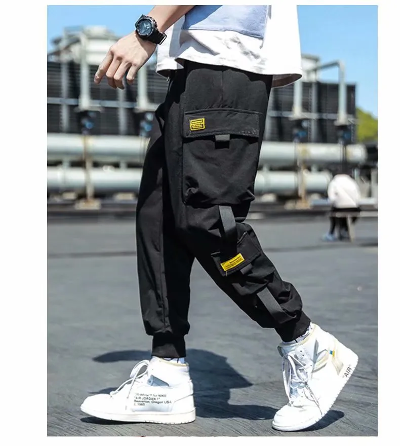 Cargo Pants Men Summer Thin Plus Size Sporty Korean Trendy Loose Jogger Casual Pants