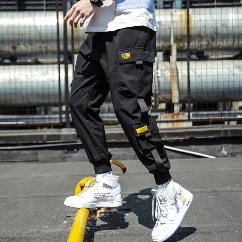 Cargo Pants Men Summer Thin Plus Size Sporty Korean Trendy Loose Jogger Casual Pants