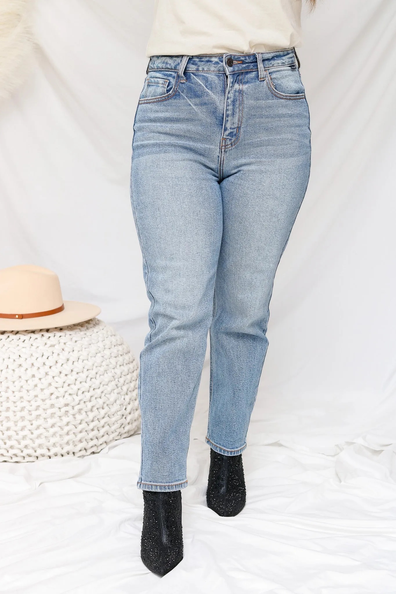 Charlotte Medium Wash High Waisted Jeans