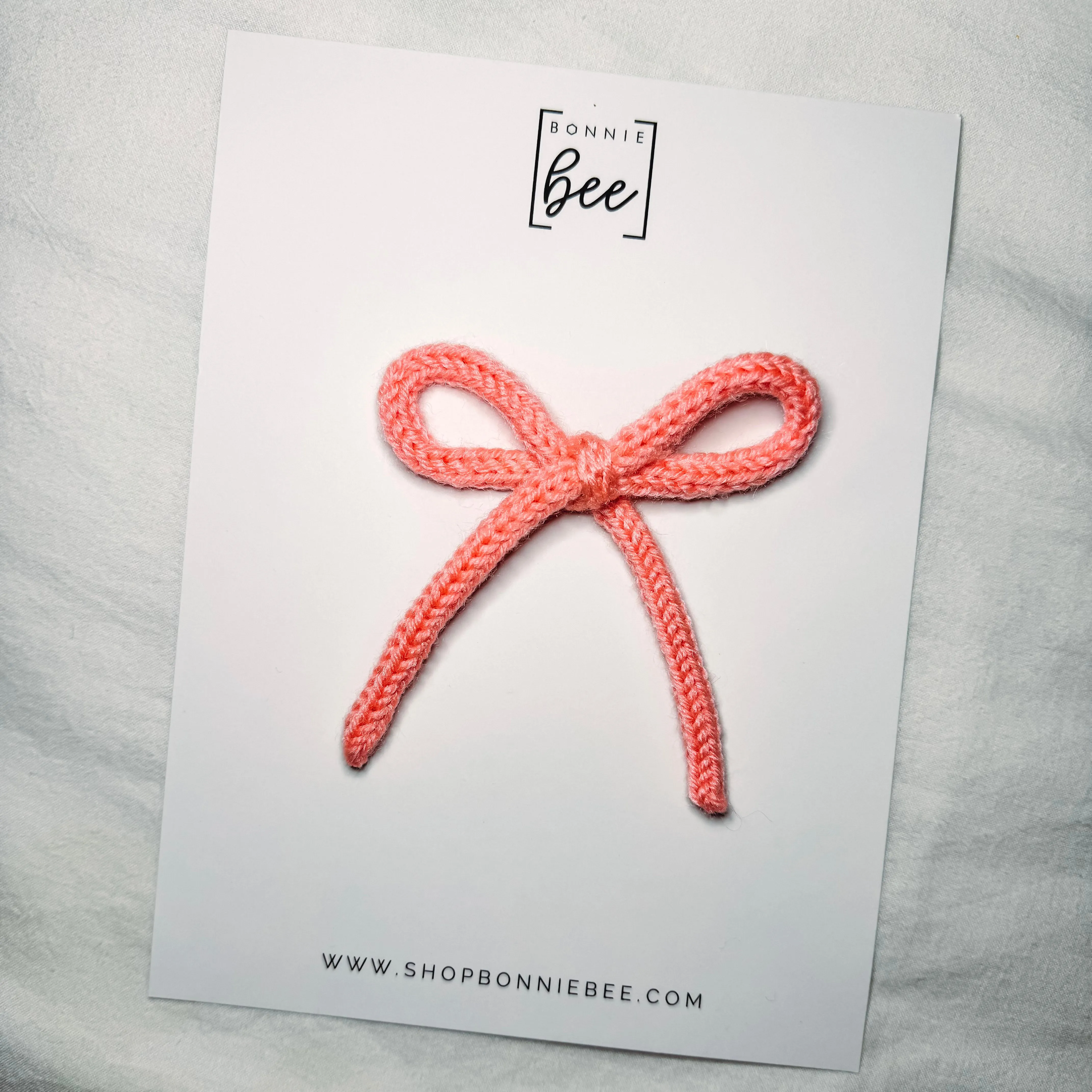 Coral Yarn Bow