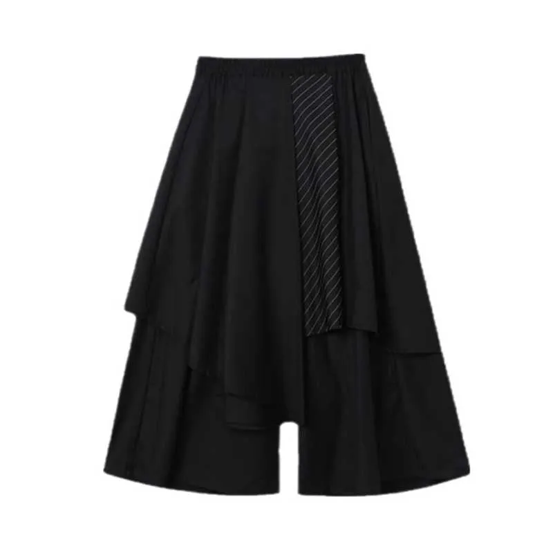 Fake Two Piece Loose Irregular Culottes Harem Pants