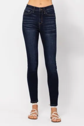 Full Size High Waist Handsand Skinny Jeans