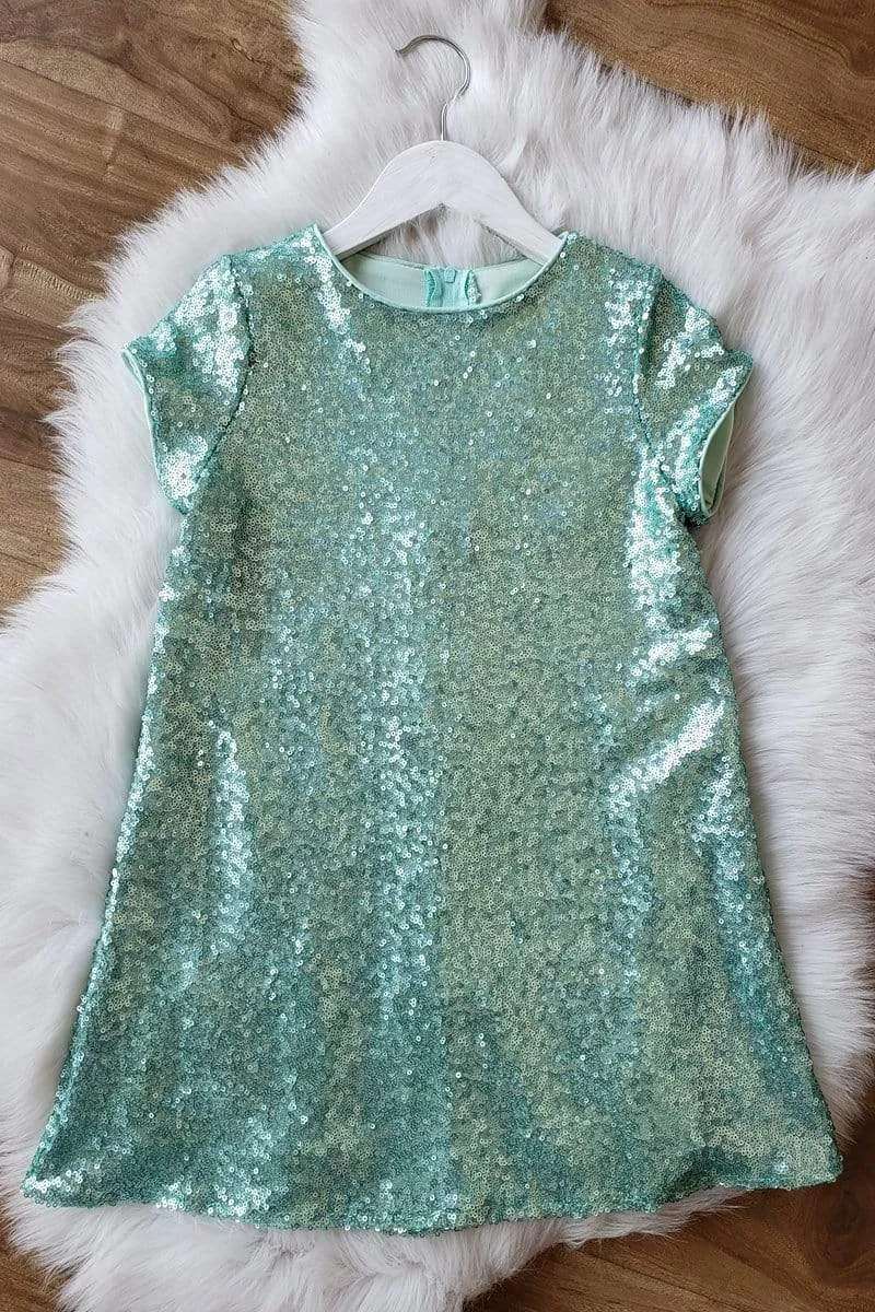 Glamorous Sequin Shift Dress Rainbow