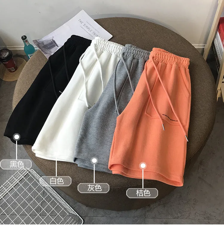 Gym Shorts Women Summer Thin Loose Cotton Outdoor Jogging Plus Size Casual High Waist Pants Bermuda Home Shorts