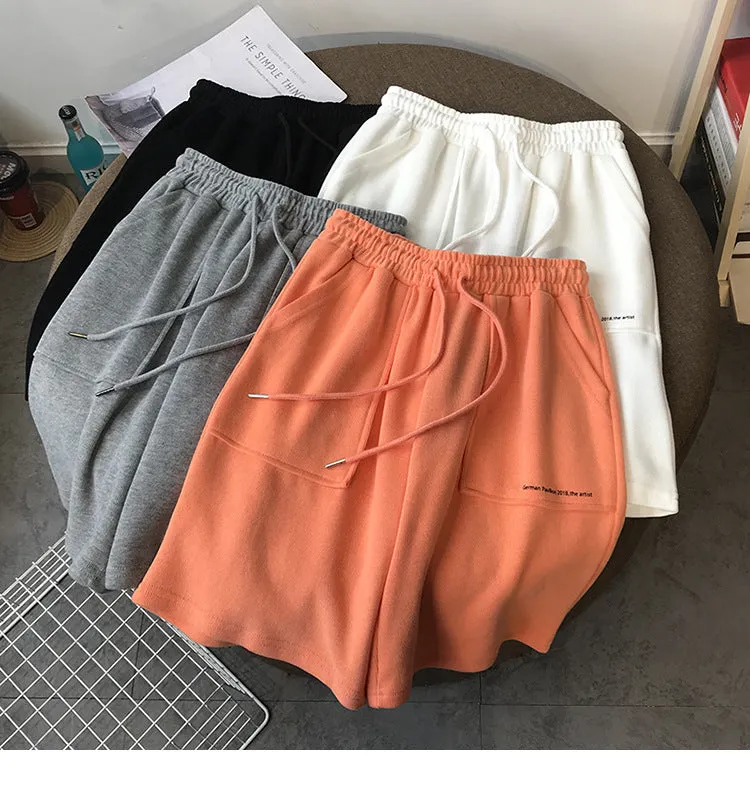 Gym Shorts Women Summer Thin Loose Cotton Outdoor Jogging Plus Size Casual High Waist Pants Bermuda Home Shorts