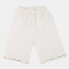 Infant Girls Cotton Culotte - White