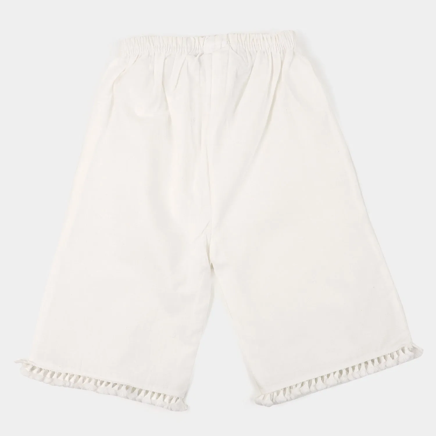 Infant Girls Cotton Culotte - White