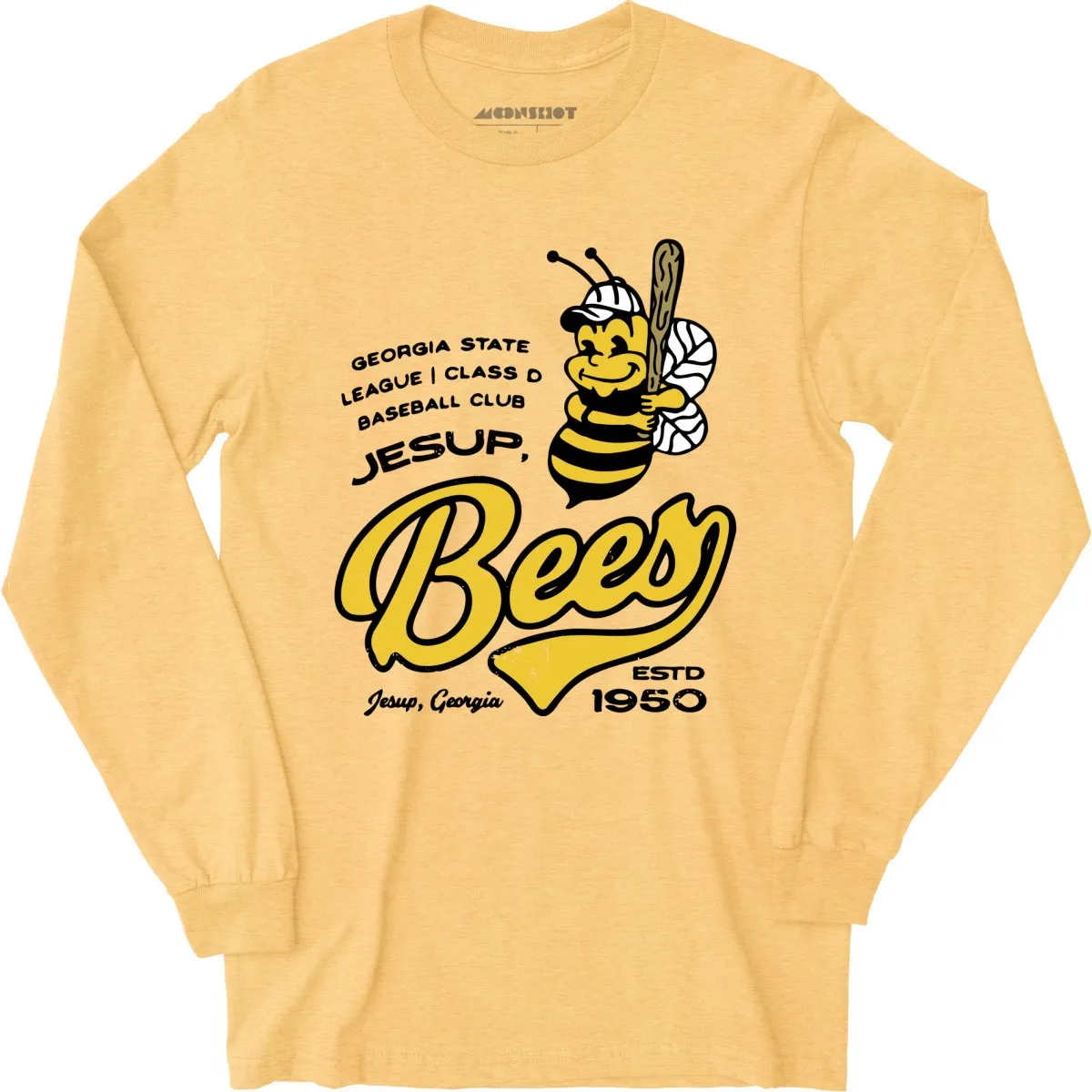 Jesup Bees - Georgia - Vintage Defunct Baseball Teams - Long Sleeve T-Shirt