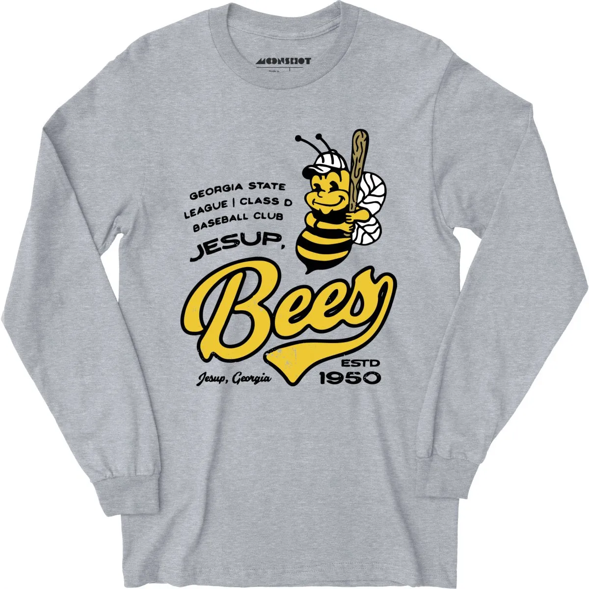 Jesup Bees - Georgia - Vintage Defunct Baseball Teams - Long Sleeve T-Shirt