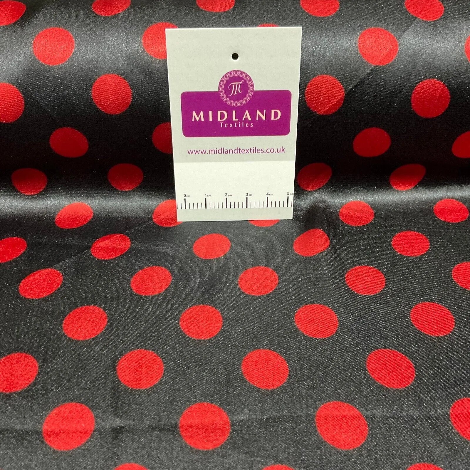 Lustrous Satin Fabric Polka Dot Spot Design Perfect for Blouses & Dresses M1859