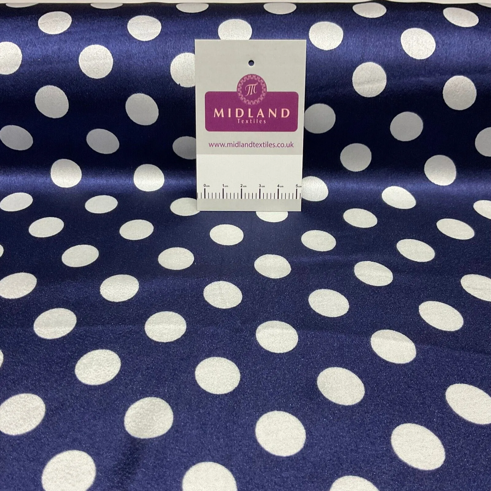 Lustrous Satin Fabric Polka Dot Spot Design Perfect for Blouses & Dresses M1859