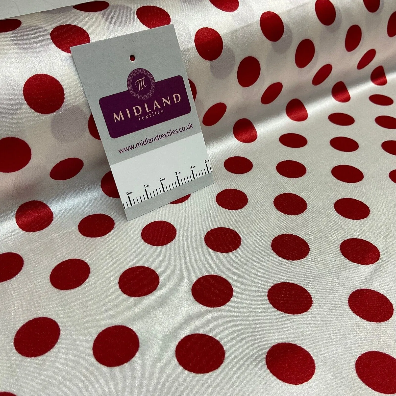 Lustrous Satin Fabric Polka Dot Spot Design Perfect for Blouses & Dresses M1859