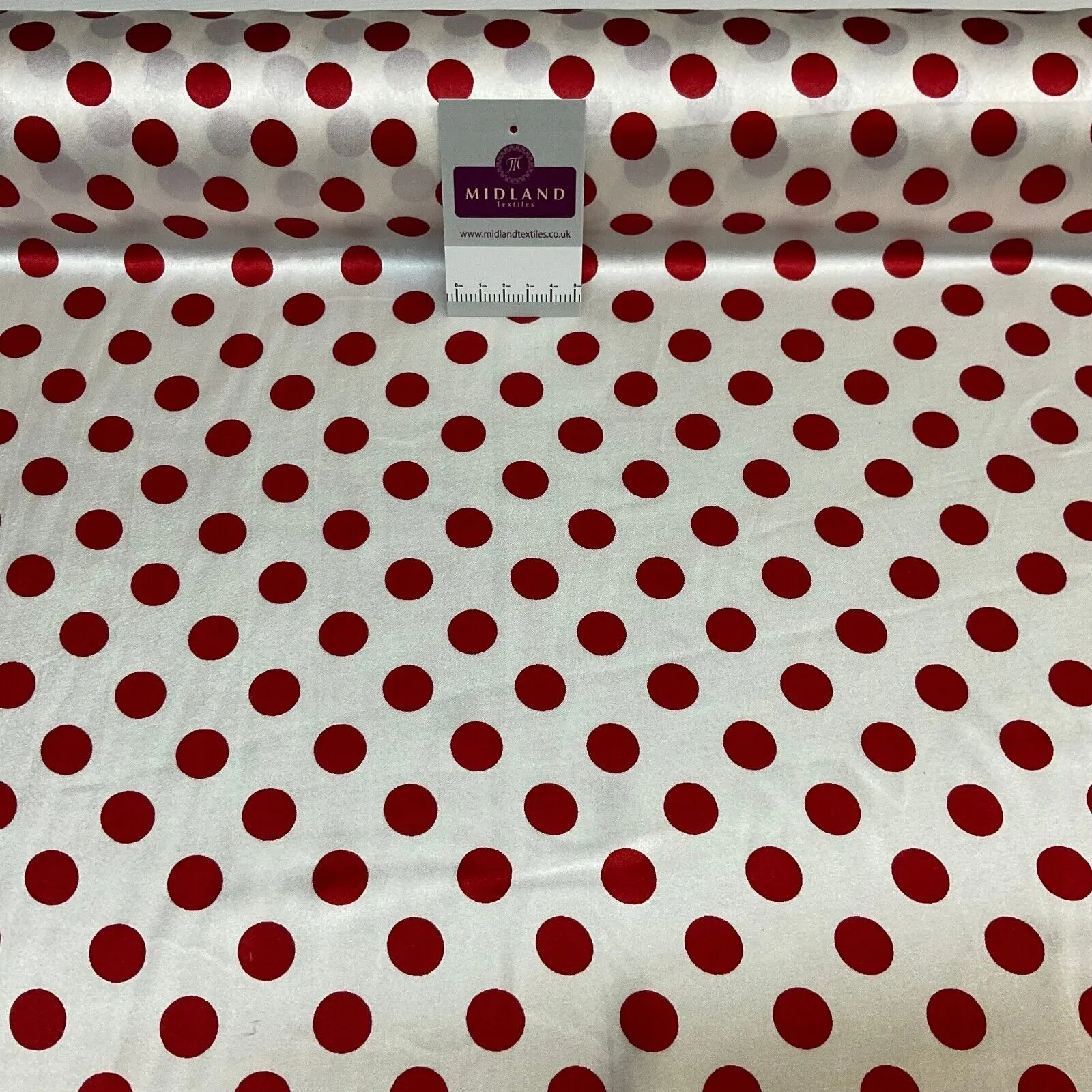 Lustrous Satin Fabric Polka Dot Spot Design Perfect for Blouses & Dresses M1859