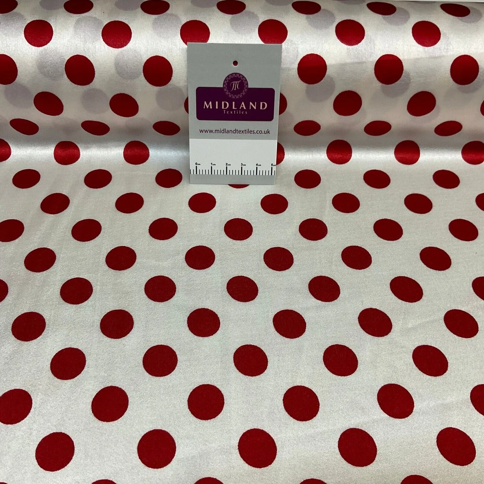 Lustrous Satin Fabric Polka Dot Spot Design Perfect for Blouses & Dresses M1859