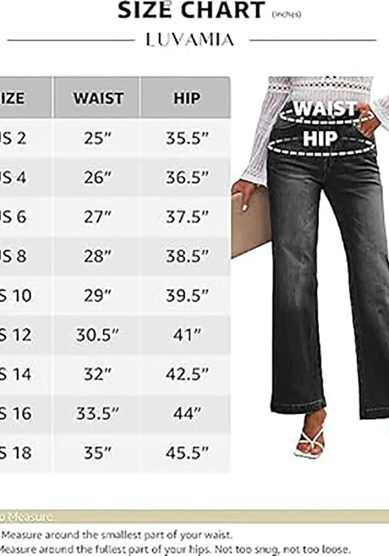 luvamia Wide Leg Jeans for Women High Waisted Baggy 90S Jeans Distressed Stretchy Denim Pants Trendy Stretch Jeans for Women Wide Leg Pants for Women Mom Jeans for Women