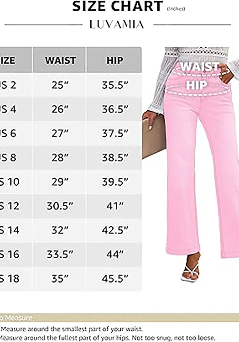 luvamia Wide Leg Jeans for Women High Waisted Baggy 90S Jeans Distressed Stretchy Denim Pants Trendy Stretch Jeans for Women Wide Leg Pants for Women Mom Jeans for Women