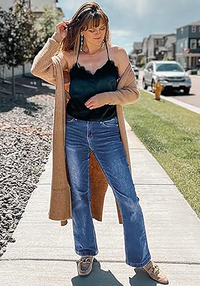 luvamia Wide Leg Jeans for Women High Waisted Baggy 90S Jeans Distressed Stretchy Denim Pants Trendy Stretch Jeans for Women Wide Leg Pants for Women Mom Jeans for Women