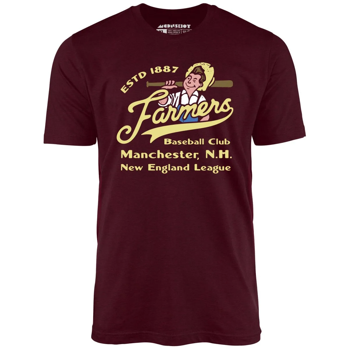 Manchester Farmers - New Hampshire - Vintage Defunct Baseball Teams - Unisex T-Shirt