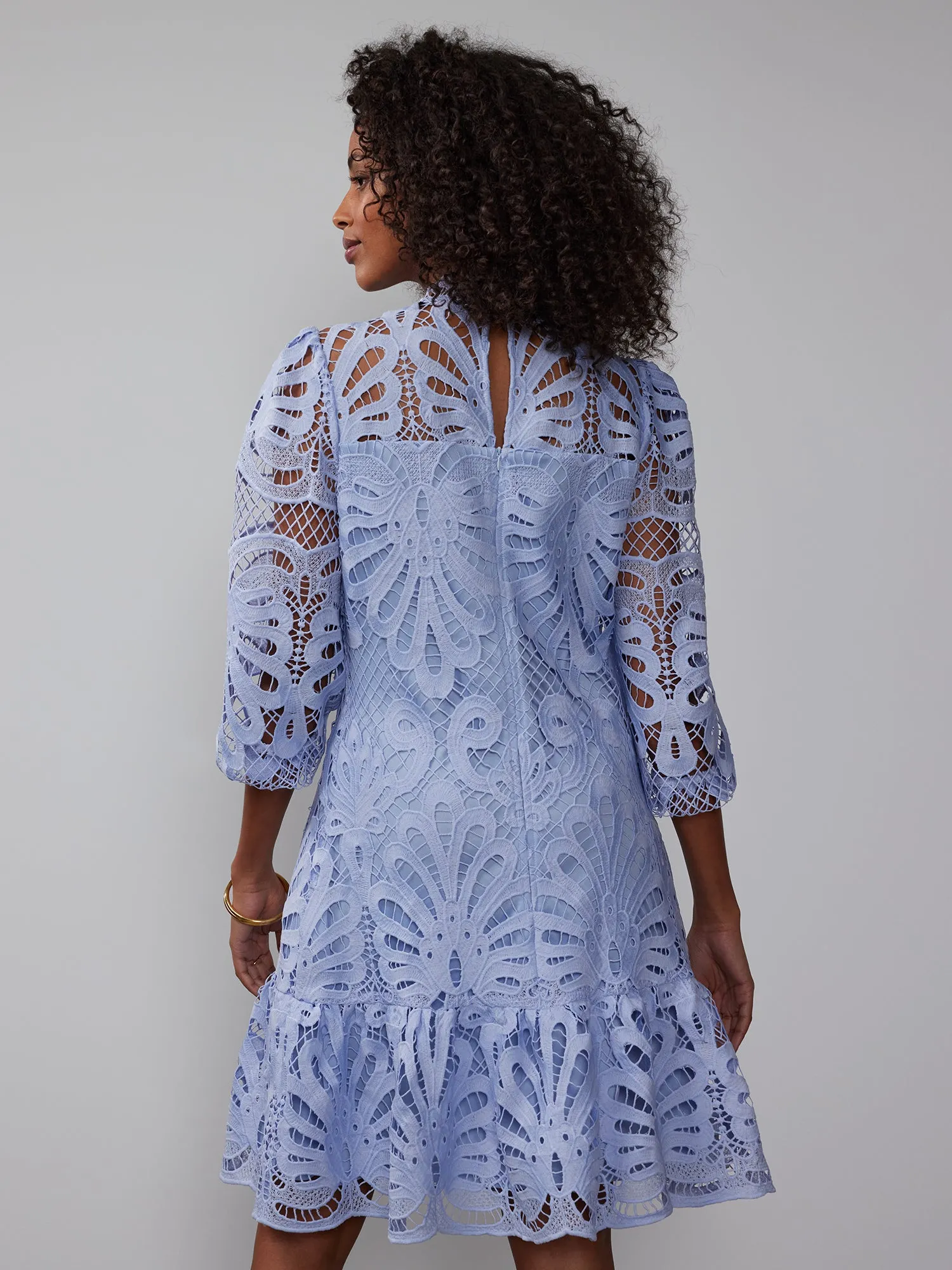 Open Lace Shift Dress