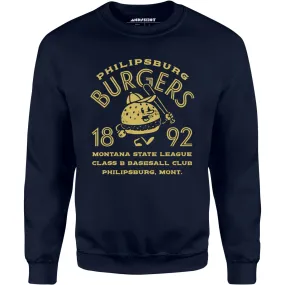 Philipsburg Burgers - Montana - Vintage Defunct Baseball Teams - Unisex Sweatshirt