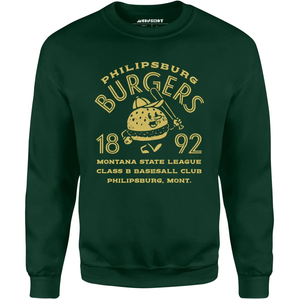 Philipsburg Burgers - Montana - Vintage Defunct Baseball Teams - Unisex Sweatshirt