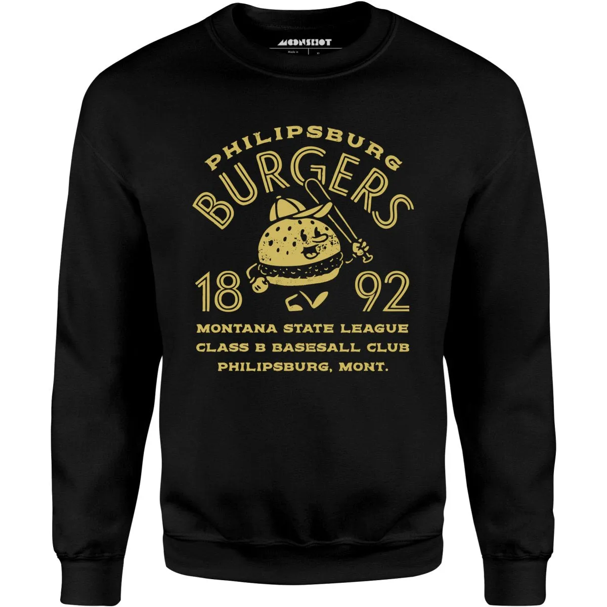 Philipsburg Burgers - Montana - Vintage Defunct Baseball Teams - Unisex Sweatshirt