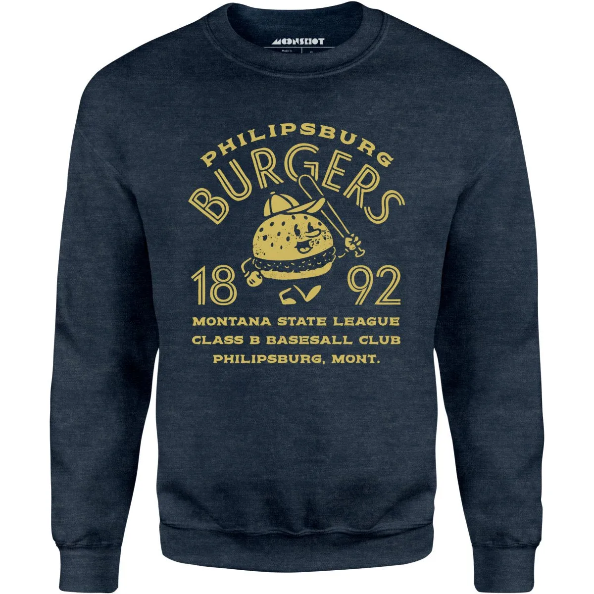 Philipsburg Burgers - Montana - Vintage Defunct Baseball Teams - Unisex Sweatshirt