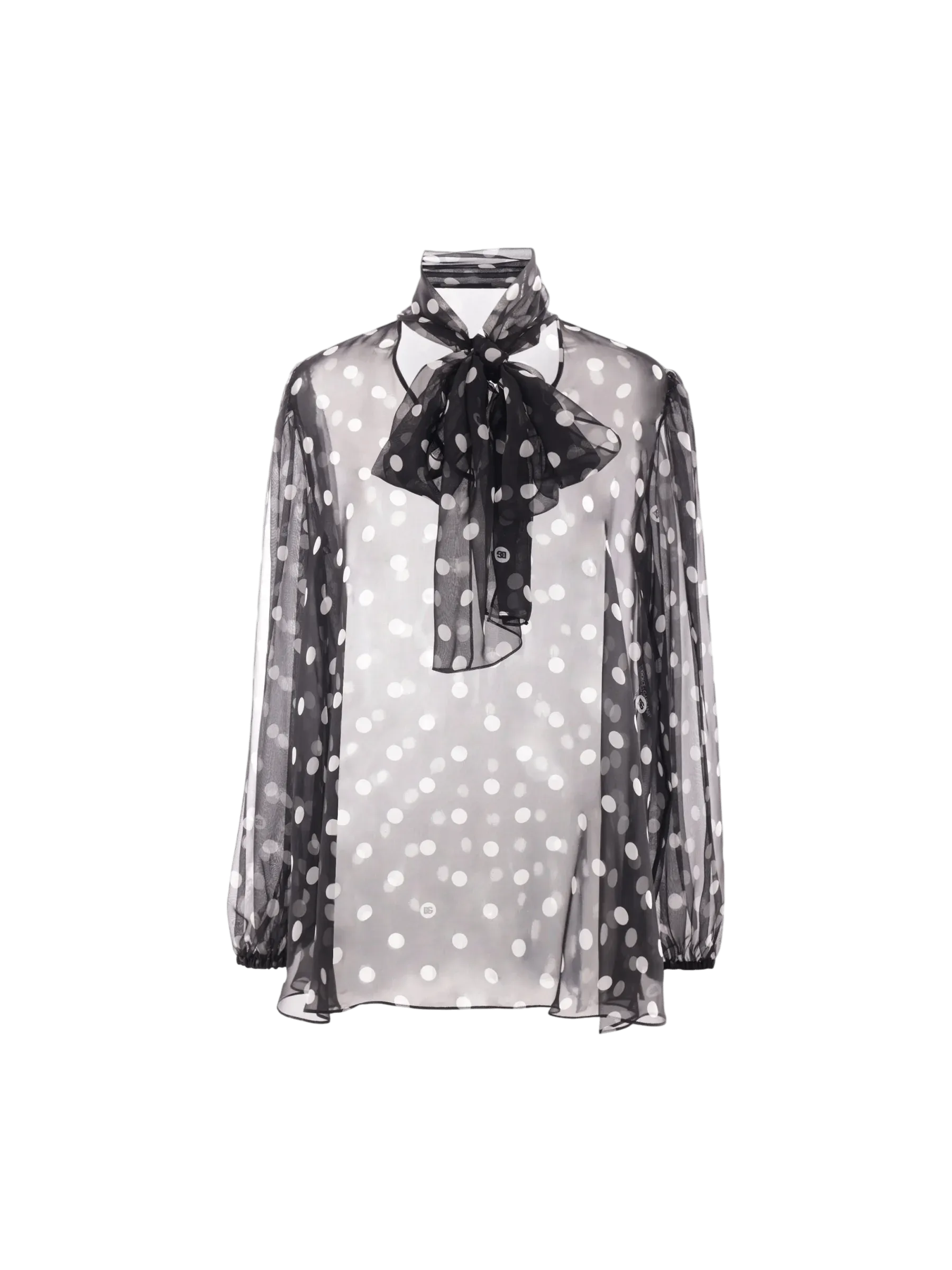 Polka Dot Chiffon Top