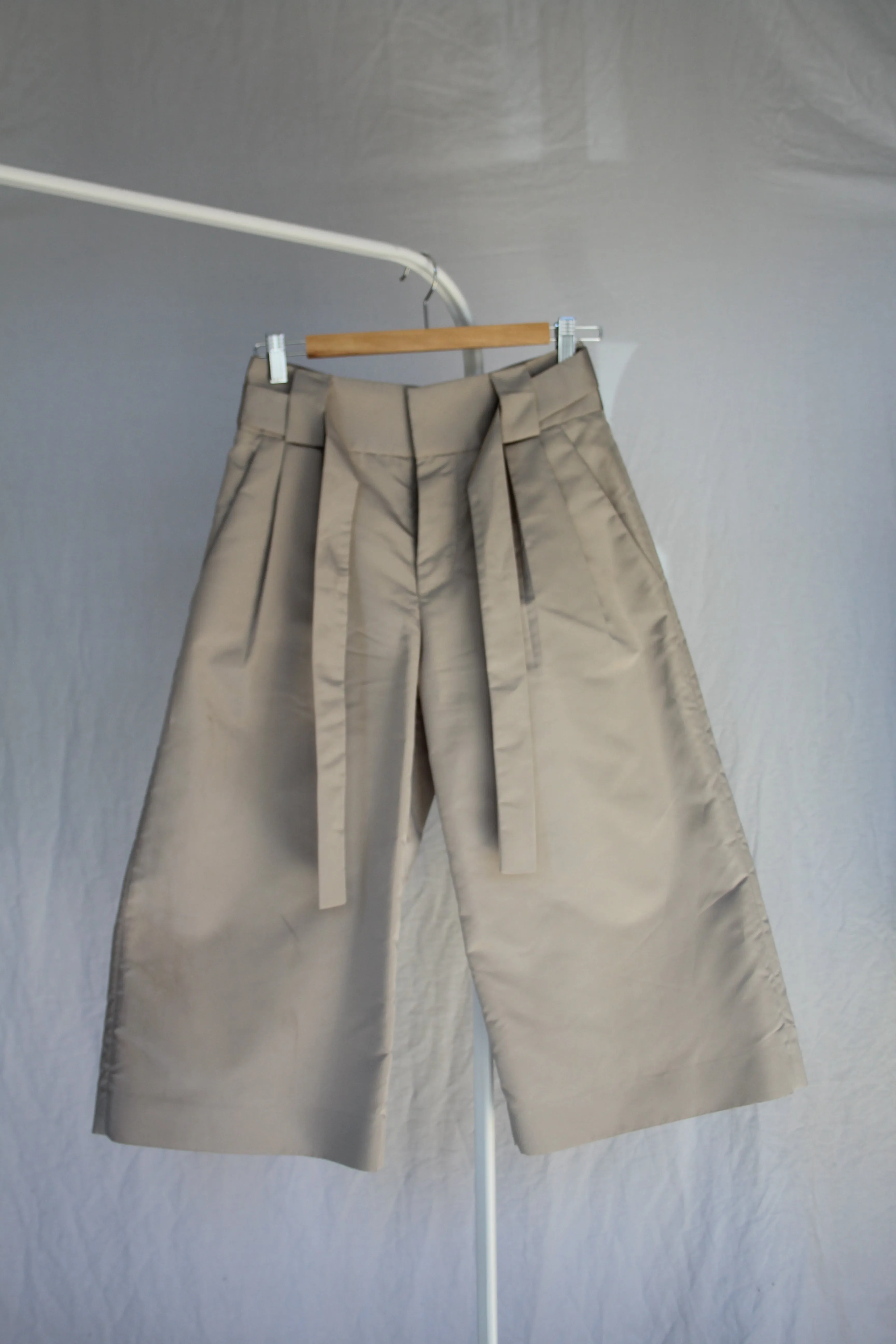 Prada Silk-Blend Paper Bag Culottes - XS/S