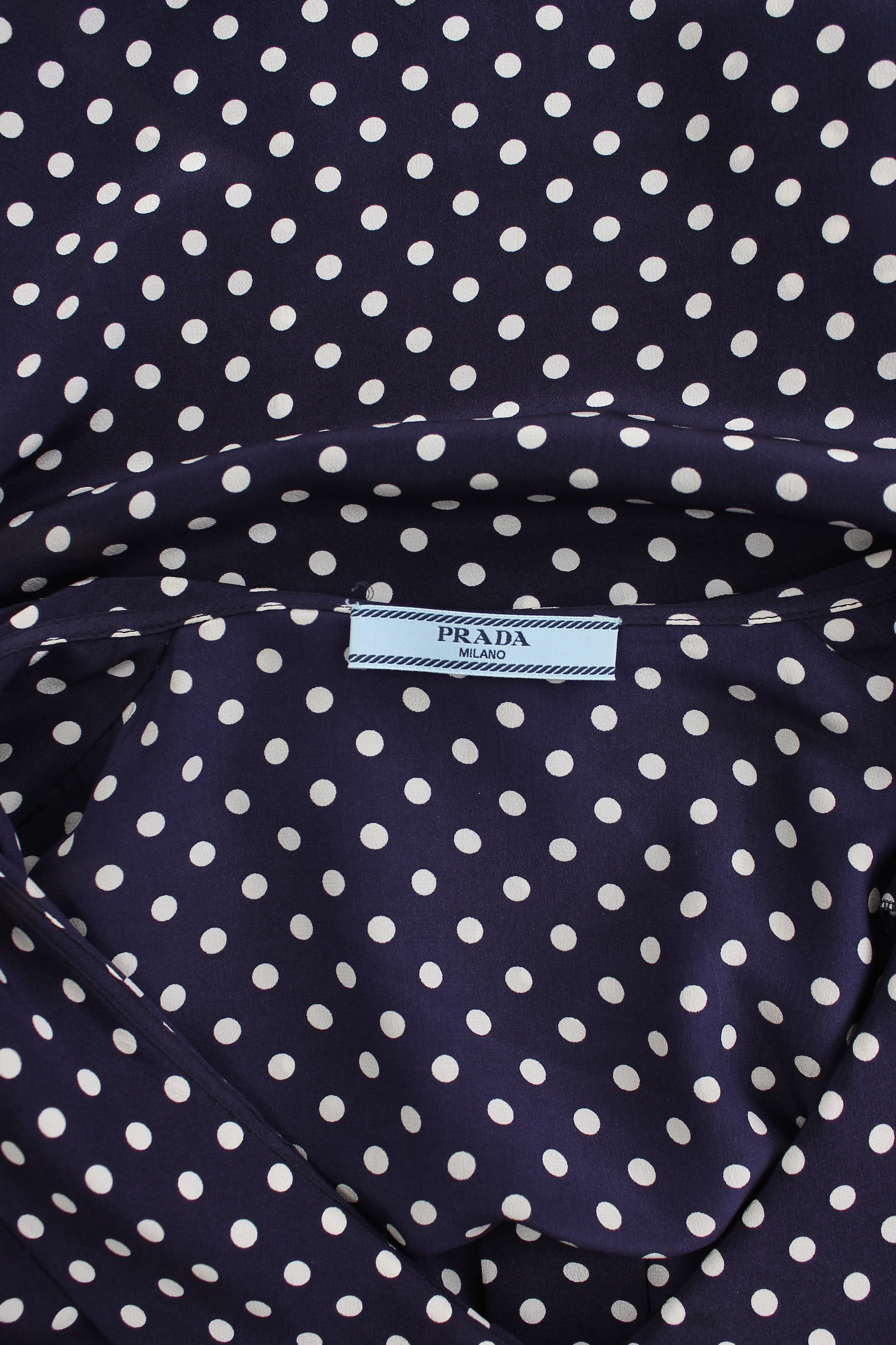 Prada Silk Polka Dot Blouse