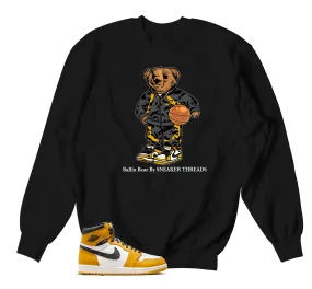 Retro 1 Yellow Ochre Ballin Bear Sweater