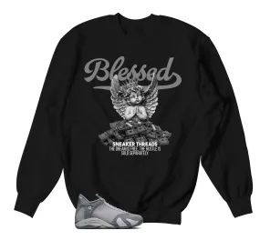 Retro 14 Flint Grey Blessed Angel Sweater