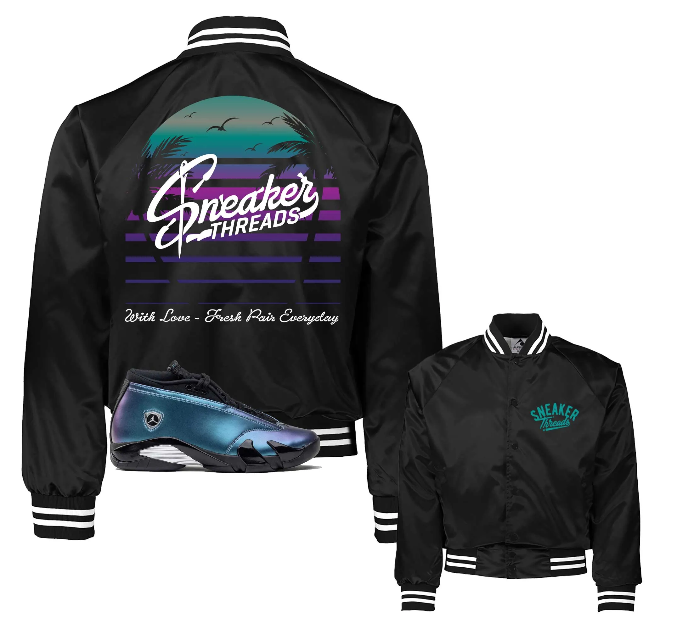 Retro 14 Love Letter ST Sunset Satin Jacket