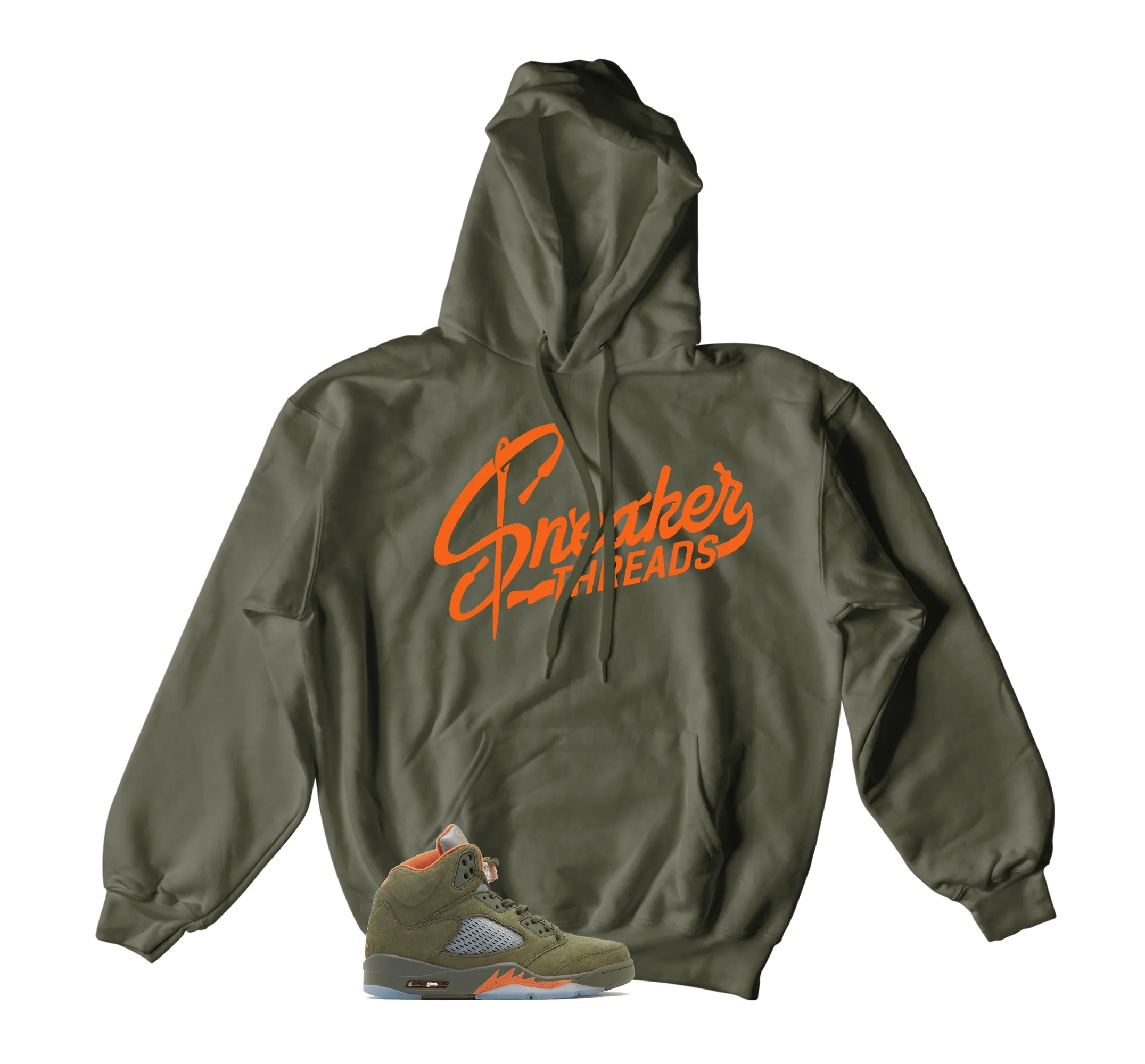 Retro 5 Olive ST Logo Hoody