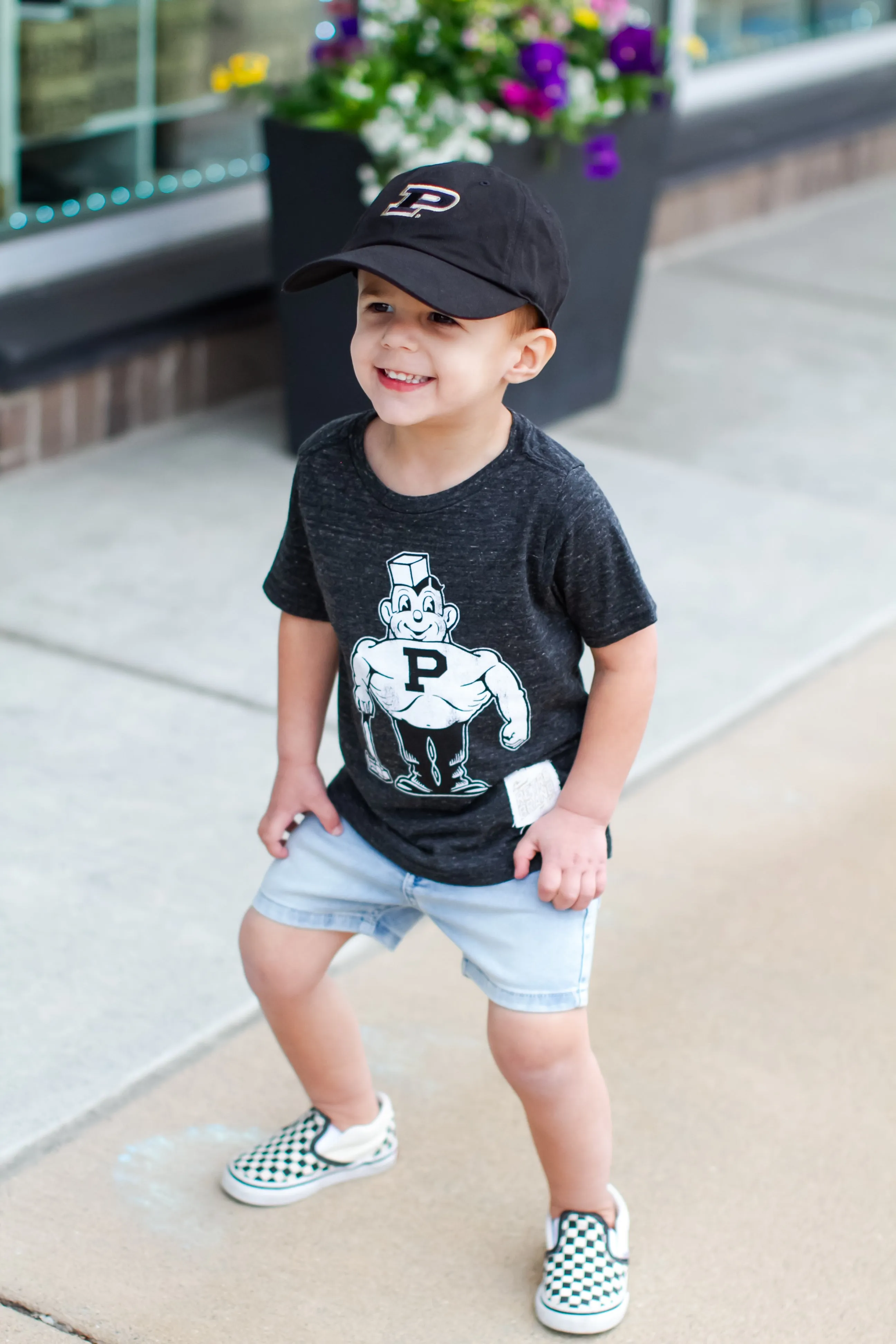 Retro Brand - Purdue Pete Tee in Charcoal