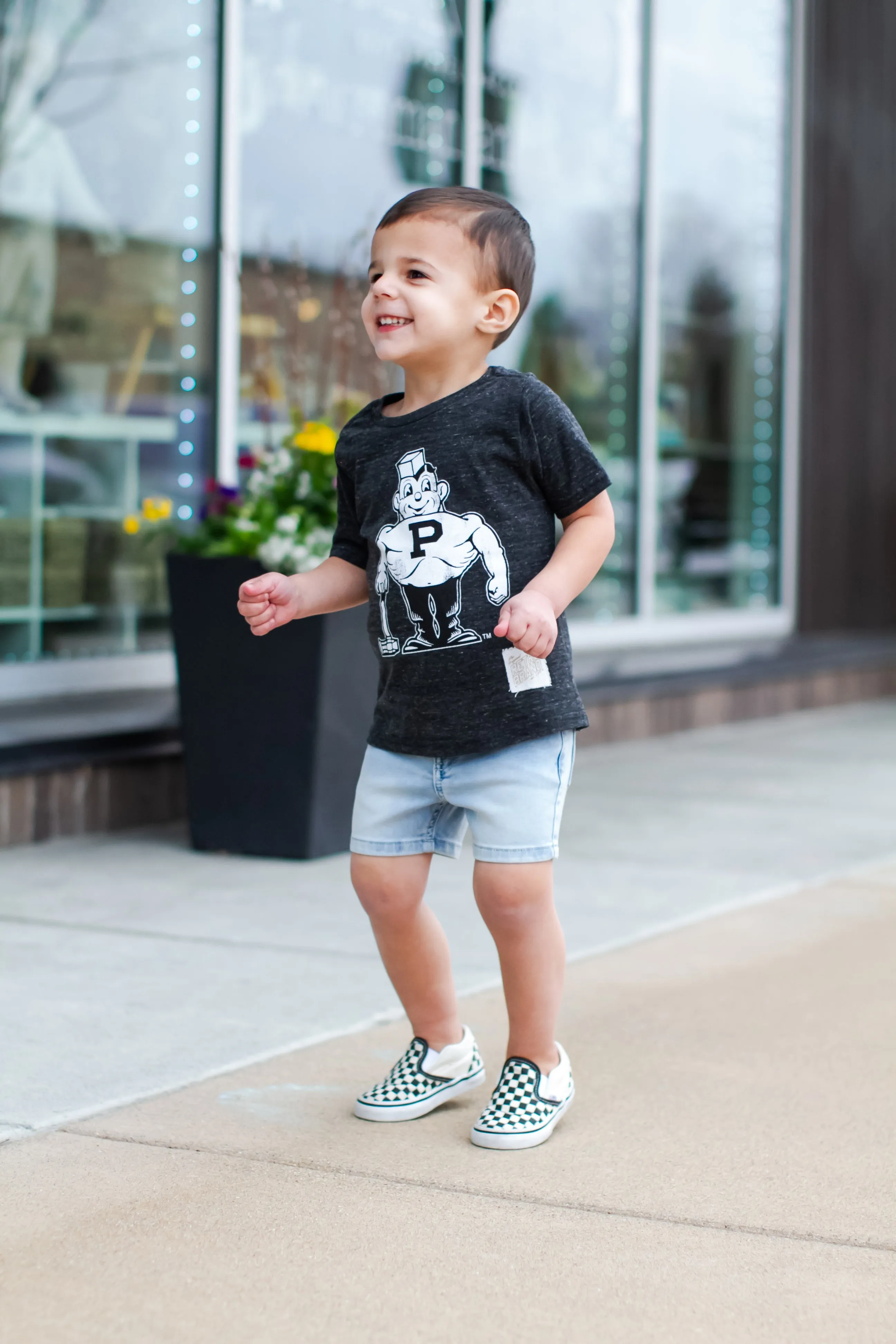 Retro Brand - Purdue Pete Tee in Charcoal